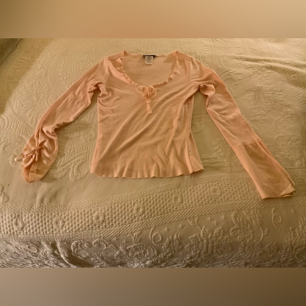 BeBe  Powder Pink Shirt with Feminine Details.  So Pretty